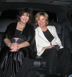Heather & Me in the limo